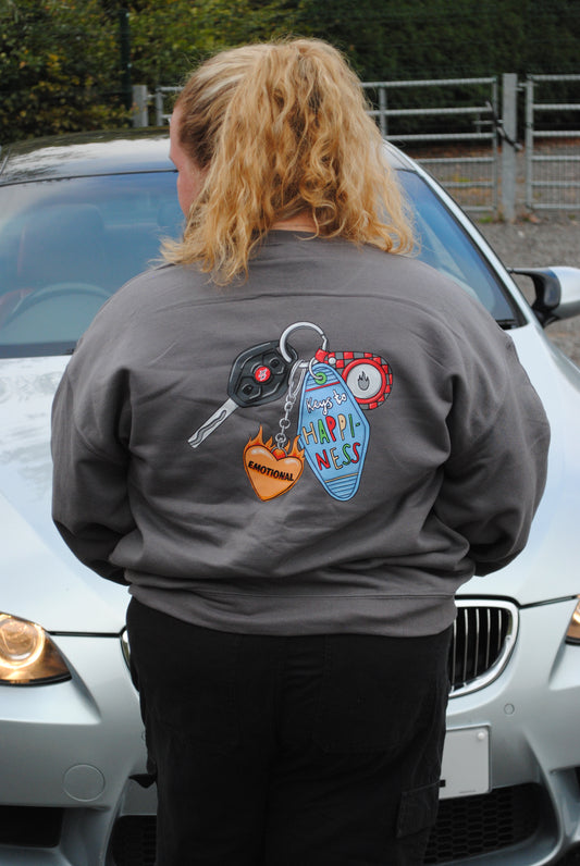 Keys to happiness crew neck jumpers