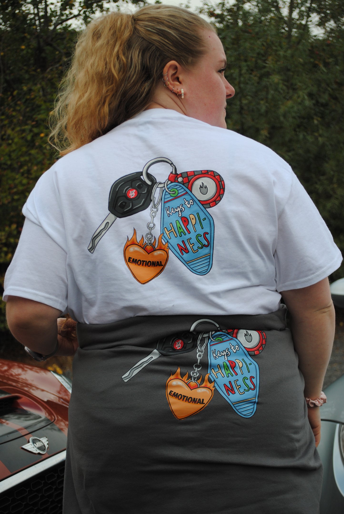 Keys to happiness t-shirts